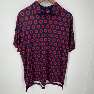 NWOT Phish Donut Print Polo L Section 119 Official Licensed Band Golf Shirt Jam